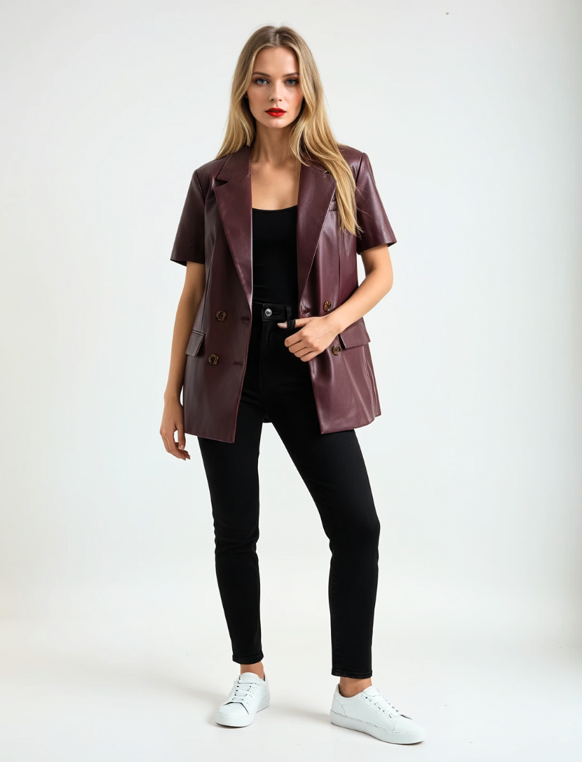 Be Loved Blazer - Faux Leather