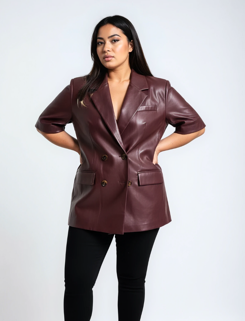 Be Loved Blazer - Faux Leather
